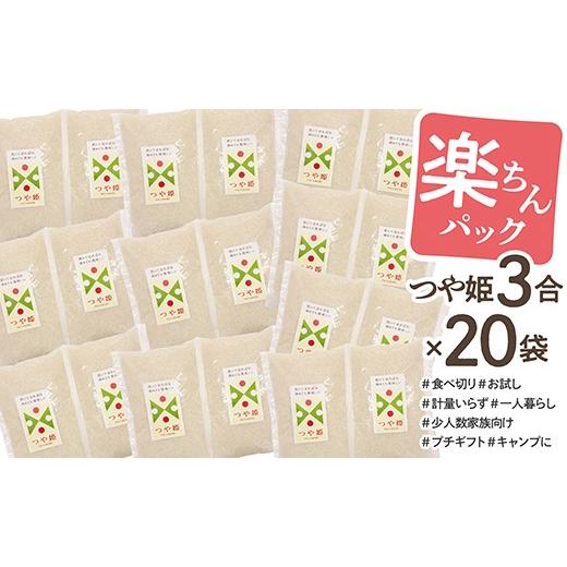 ふるさと納税 米 つや姫 山形県 最上町 令和7年産 山形県産 つや姫 楽ちんパック 3合×20袋 計9kg