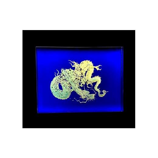 ふるさと納税 金工品 和歌山県 海南市 すし下駄 龍 瑠璃 [NF293] 瑠璃