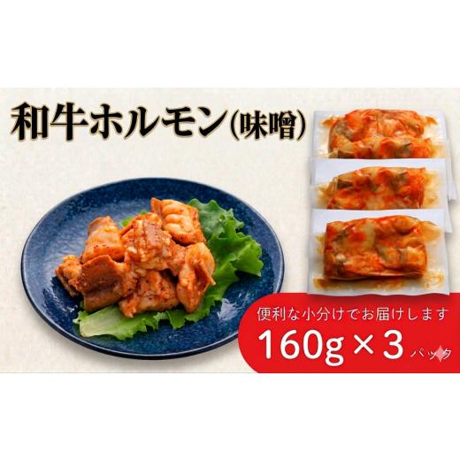 ふるさと納税 牛肉 ホルモン 岩手県 北上市 和牛ホルモン 味噌味 3パック (160g×3パック) 肉 牛肉 和牛 ホルモン 味噌 冷凍 焼肉 BBQ アウトドア バーベキュ…