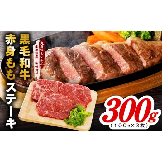 ふるさと納税 牛肉 ステーキ 大阪府 泉佐野市 氷温熟成×極味付け 黒毛和牛赤身もも ステーキ 3枚 総量300g 100g×3枚 味付け 焼くだけ 簡単調理 牛肉