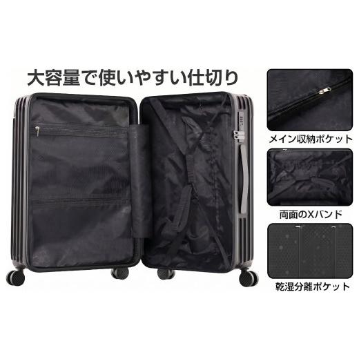 ふるさと納税 カバン 千葉県 松戸市 スーツケース Mサイズ ブラック