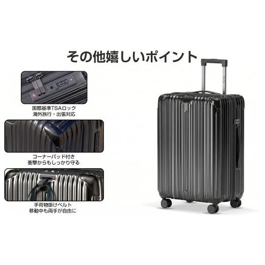ふるさと納税 カバン 千葉県 松戸市 スーツケース Mサイズ ブラック