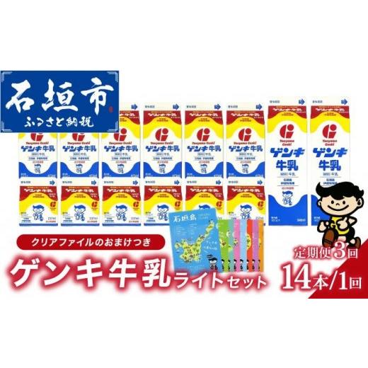 ふるさと納税 飲料類 牛乳 沖縄県 石垣市 ふるさと納税限定 定期便 [全3回]ゲンキ牛乳ライトセット 八重山ゲンキ乳業 日本最南端の乳業 伊盛牧場産 生乳100…