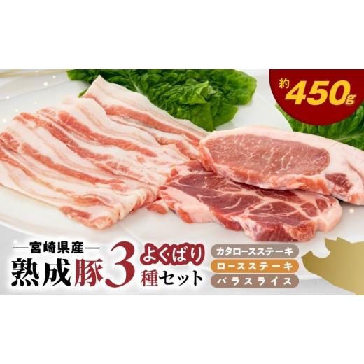 ふるさと納税 豚肉 セット 宮崎県 延岡市 宮崎県産熟成豚 よくばり3種セットA-1(ステーキ2種 各1個/スライス1個)N0105-YA2284 ステーキ2種 各1個/スライス…