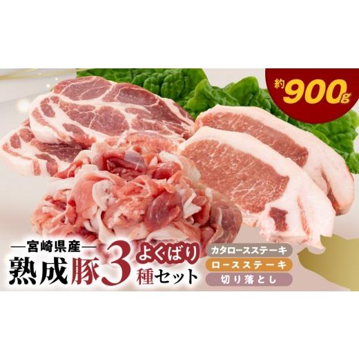 ふるさと納税 豚肉 セット 宮崎県 延岡市 宮崎県産熟成豚 よくばり3種セットB-2(ステーキ2種 各2個/切り落とし2個)N0105-YA6608 ステーキ2種 各2個/切り落…