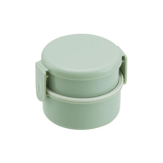ふるさと納税 食器・グラス 弁当箱 奈良県 奈良市 お弁当箱 2段 500ml レンジ対応 セピアグリーン 丸型 バイオマス ONWR1B 弁当箱 コンパクト 小学生 幼稚園 …