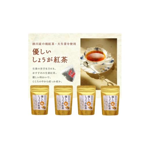 ふるさと納税 紅茶 茶葉・ティーバッグ 静岡県 掛川市 優しいしょうが和紅茶(ジンジャーティ) ティーバッグ2g・13包入×4袋 静岡県掛川産 1737364