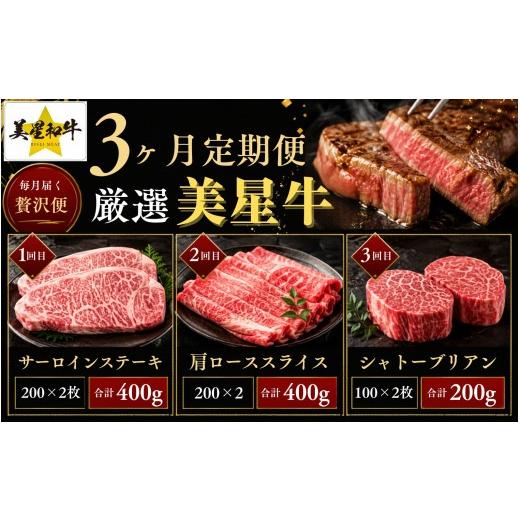 ふるさと納税 牛肉 セット 岡山県 真庭市 3ヶ月定期便 美星牛の贅沢定期便 msmt-tkb006