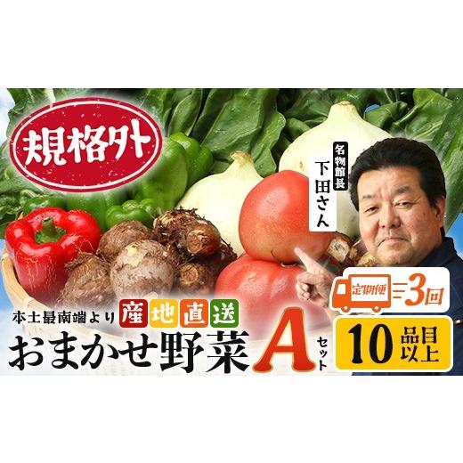 ふるさと納税 セット・詰合せ 鹿児島県 南大隅町 定期便全3回 規格外 本土最南端から 旬のおまかせ野菜セットA 10品目以上 NI-4 | 旬 野菜 やさい 果物 くだ…