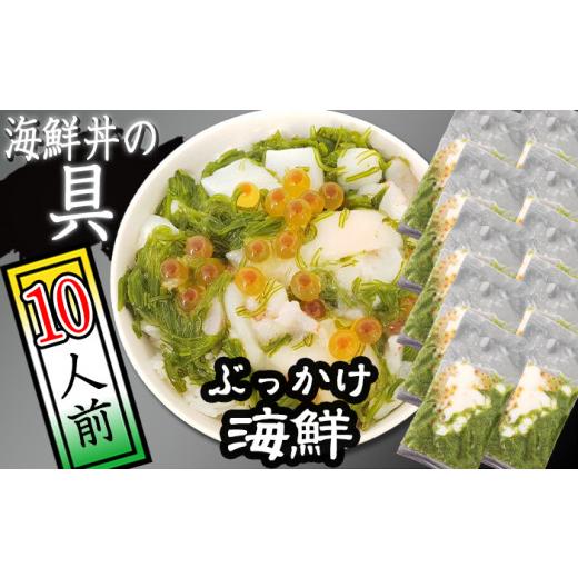 ふるさと納税 魚貝類 ホタテ 岩手県 滝沢市 簡単 流水解凍 海鮮丼の具 ぶっかけ海鮮 10人前 十六家 刺身 刺し身 さしみ 生食 生食用 海鮮 海鮮丼 めかぶ メカ…