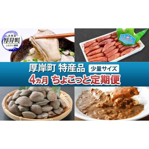 ふるさと納税 牡蠣 生牡蠣 北海道 厚岸町 厚岸町 特産品 少量サイズ 4ヵ月 ちょこっと 定期便 牡蠣 かき むき身 あさり アサリ たらこ タラコ 切子 カレー 魚…