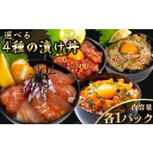 ふるさと納税 魚貝類 サーモン 高知県 須崎市 海鮮丼4種セット 各1パック 海鮮丼 海鮮丼セット サーモン マグロ イカ カジキマグロ キハダマグロ 海鮮 漬け お…