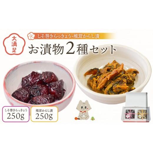 ふるさと納税 加工品等 梅干 宮城県 丸森町 大満足 お漬物2種セット しそ巻きらっきょう 椎茸からし漬 | お漬物 漬物 漬物2種 セット しそ巻きらっきょう 椎…