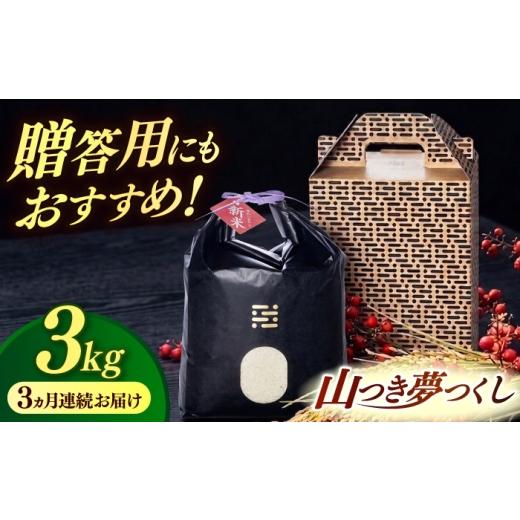 ふるさと納税 米 福岡県 築上町 全3回定期便 農薬 を使わずに育てた 山つき 夢つくし 3kg 築上町 / itoshimacco / 株式会社やました