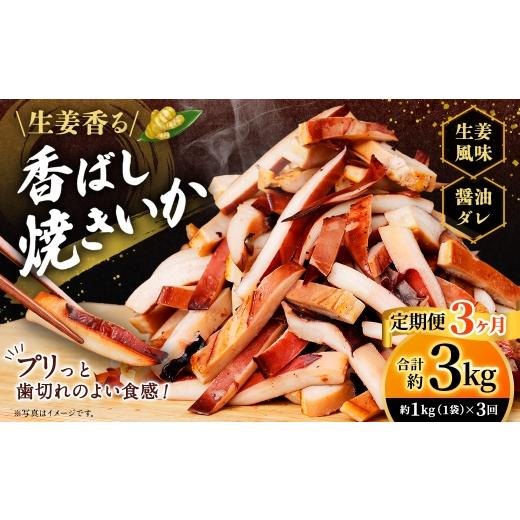 ふるさと納税 イカ 茨城県 神栖市 3ヶ月定期便 生姜香る香ばし焼きいか ( 約1kg × 1袋 ) 鮮度 耳 醤油ダレ 食感 おつまみ イカ いか 魚類 海鮮 魚介類 魚…