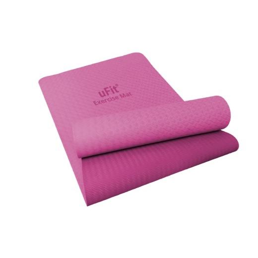 ふるさと納税 スポーツ・アウトドア 東京都 渋谷区 uFit Exercise Mat 200×90cm ダスティピンク エクササイズ マット ヨガ 筋トレ グリップ力 ズレにくい 運…