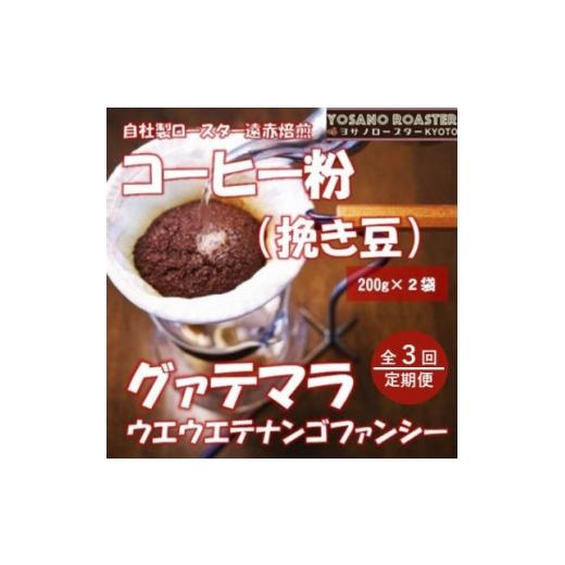 ふるさと納税 コーヒー コーヒー粉 京都府 与謝野町 毎月定期便 コーヒー粉(挽き豆)グァテマラ ウエウエテナンゴファンシー 200g×2袋全3回 4084571
