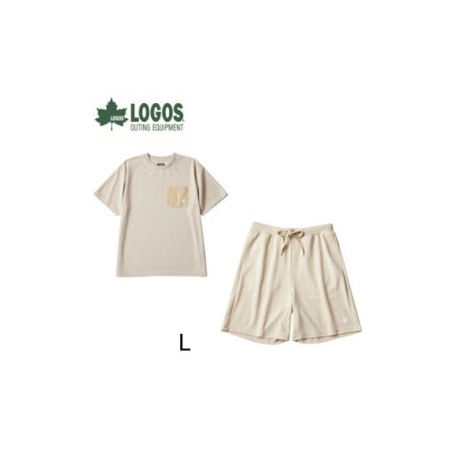 ふるさと納税 服 女 京都府 城陽市 LBL リカバリーウエア 夏用上下セット Lサイズ リカバリーショーツ+Tシャツ ベージュ 1732213