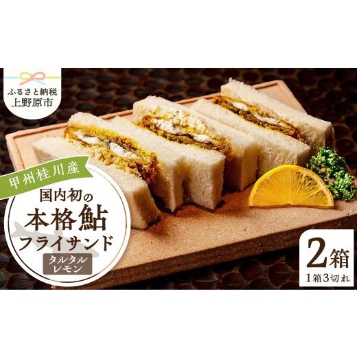 ふるさと納税 川魚 あゆ 山梨県 上野原市 甲州桂川産 鮎フライサンドタルタルレモン2箱(1箱3切れ210g×2箱)