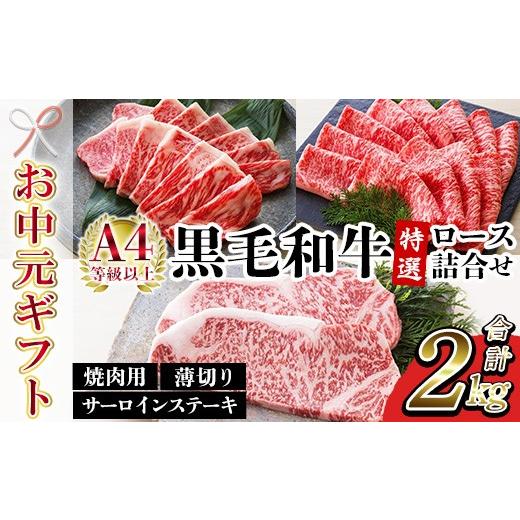 ふるさと納税 牛肉 サーロイン 鹿児島県 いちき串木野市 お中元 鹿児島県産 黒毛和牛 サーロイン ステーキ 250g×4枚 特選ロース 1kg (焼肉用 500g 薄切り 50…