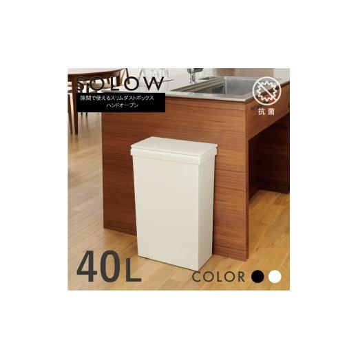 ふるさと納税 雑貨・日用品 岐阜県 各務原市 1270 SOLOW ソロウ 隙間で使えるスリムダストボックス ハンドオープン 40L ワイドホワイト ワイドホワイト