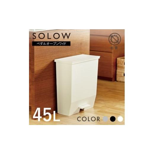 ふるさと納税 雑貨・日用品 岐阜県 各務原市 1261 SOLOW ペダルオープンワイド 45L グレー グレー