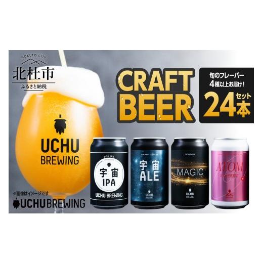 ふるさと納税 ビール 地ビール 山梨県 北杜市 うちゅうブルーイング クラフトビール 24本セット 350ml 宇宙ビール うちゅうビール 飲み比べ 八ヶ岳 せんのや