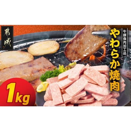 ふるさと納税 牛肉 焼肉・バーベキュー 宮崎県 都城市 やわらか焼肉1kg 牛豚食肉加工品(成型肉)  (都城市) ビーフ 牛肉 冷凍 おかず 焼くだけ