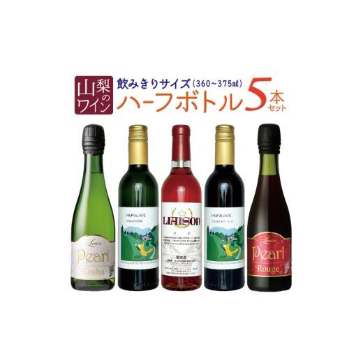ふるさと納税 ワイン 赤ワイン 山梨県 笛吹市 ハーフボトル飲みきりワイン5本セット 127-023
