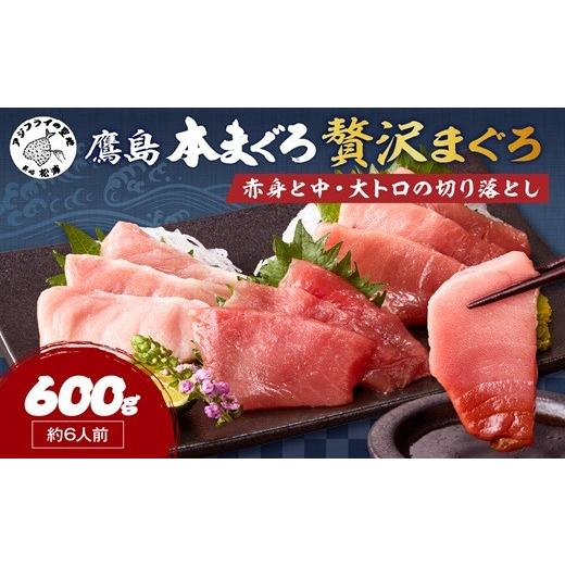 ふるさと納税 マグロ 長崎県 松浦市 ＼お中元熨斗対応/鷹島産本まぐろ 贅沢まぐろ たっぷり2人前(赤身と中・大トロの切り落とし200g)×3パック( まぐろ マグ…