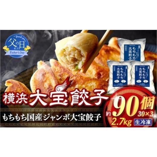 ふるさと納税 惣菜・レトルト 冷凍 神奈川県 横浜市 父の日当日にお届け 横浜大宝餃子 もちもち国産ジャンボ大宝餃子90個(30個×3)老舗餃子メーカー 横浜中…