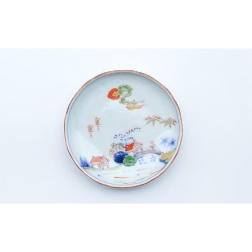 ふるさと納税 食器・グラス 皿 佐賀県 有田町 有田焼 色絵山水4.5寸取皿 2枚セット まるぶん まるぶんオリジナル 食器 器 うつわ 磁器 陶磁器 小皿 取り皿 飾…_2