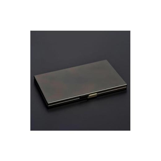 ふるさと納税 文房具・玩具 東京都 日野市 ステンレス製名刺入れ 「SLIDER」-Black 1007077