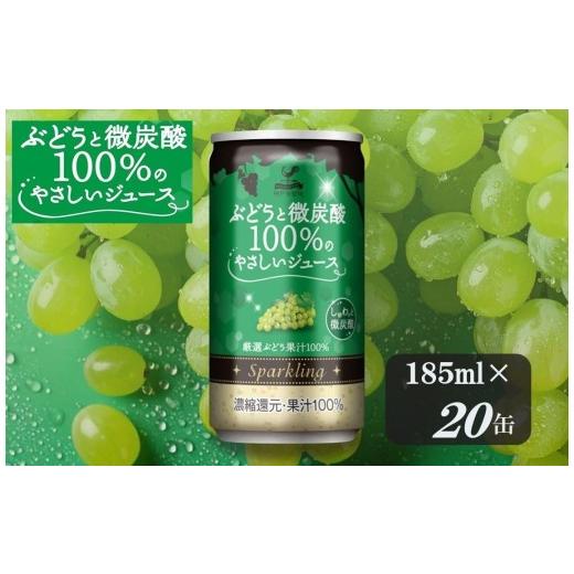ふるさと納税 炭酸飲料 岐阜県 各務原市 1335 神戸居留地 ぶどうと微炭酸 100%のやさしいジュース 185ml×20缶 1ケース