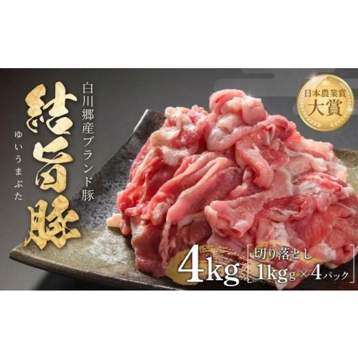 ふるさと納税 豚肉 岐阜県 白川村 結旨豚 切落とし 1kg×4パック 計4kg 冷凍真空パック | 肉 お肉 豚肉 国産 切り落とし 切落し 薄切り 訳あり 白川郷 岐阜県 …