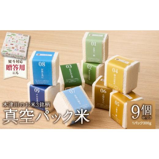 ふるさと納税 米 コシヒカリ 京都府 木津川市 米 2.7kg 真空パック ギフト 3銘柄 300g×9個 木津川 053-47