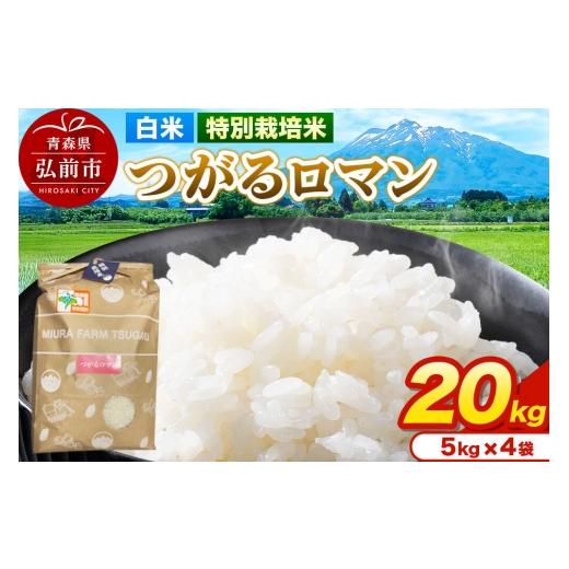 ふるさと納税 米 青森県 弘前市 米 特別栽培米 つがるロマン 白米 20kg(5kg×4袋)令和7年産 青森県弘前市産 20キロ 5キロ 小分け つがるロマン 特別栽培米 …