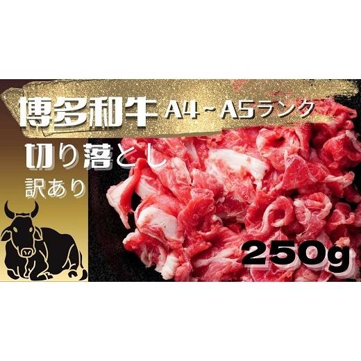 ふるさと納税 牛肉 福岡県 新宮町 ZG280.訳あり 博多和牛A4〜A5ランク切り落とし250g 博多和牛