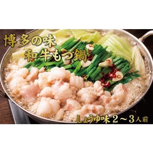 ふるさと納税 牛肉 ホルモン 福岡県 大川市 博多もつ鍋 小腸セットしょうゆ味(2〜3人前)