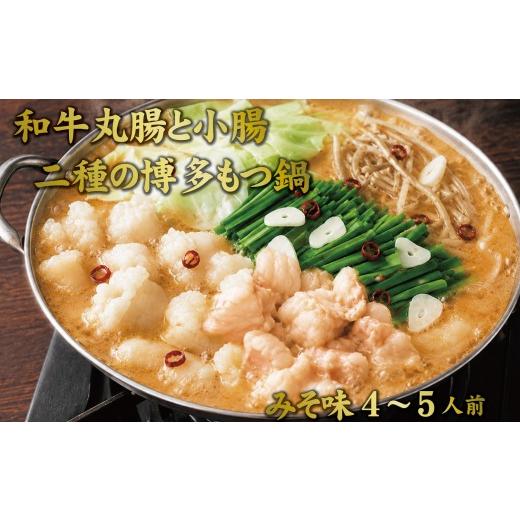 ふるさと納税 牛肉 もつ鍋 福岡県 大川市 博多もつ鍋 小腸+丸腸セットみそ味(4~5人前)
