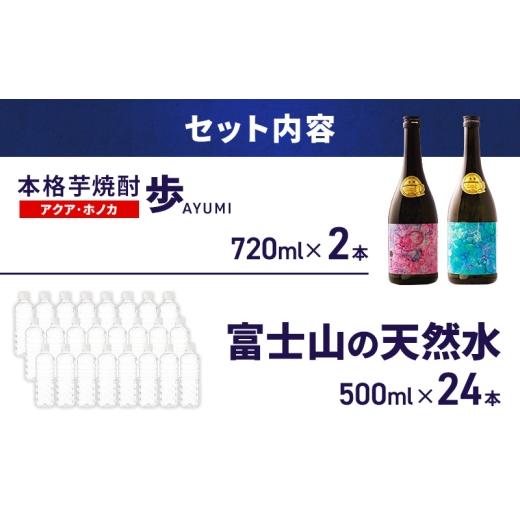 ふるさと納税 水・ミネラルウォーター 500mL〜999mL 静岡県 裾野市  8月上旬発送 焼酎 水 セット 芋焼酎 歩 限定アートボトル アクア ホノカ 各720ml 2種 ＆ …_3