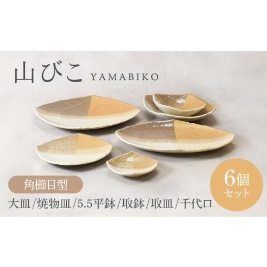 ふるさと納税 食器・グラス セット 岐阜県 土岐市 美濃焼 山びこ 角櫛目型 シリーズ 各1個 合計6個セット カネ定製陶 プレート 食器セット 和食器