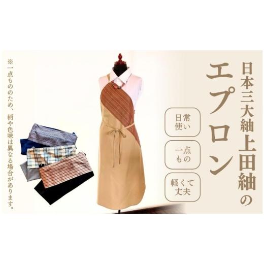 ふるさと納税 雑貨・日用品 長野県 上田市 上田紬 ワンショルダーエプロン 選べる4色系統(赤・青・黒・ベージュ) 伝統工芸 エプロン おしゃれ 和モダン 絹10…