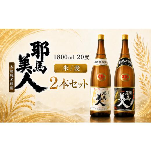 ふるさと納税 焼酎 麦 大分県 中津市 「耶馬美人」 1800ml 20度 米/麦 2本セット | お酒 酒 耶馬美人 日本酒 地酒 焼酎 米焼酎 麦焼酎 アルコール 一升瓶 大…