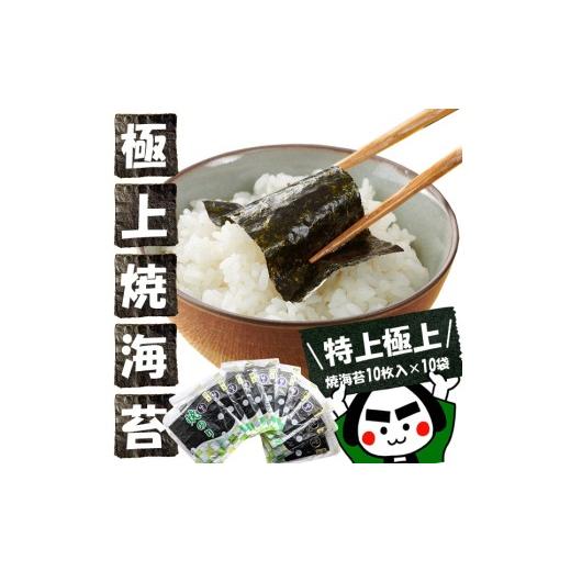ふるさと納税 魚貝類 のり 愛知県 豊川市 世界最高峰の味わい 特上 極上 焼海苔10枚入 × 10袋 全型 100枚 石灰乾燥剤入り 焼き海苔 焼のり のり
