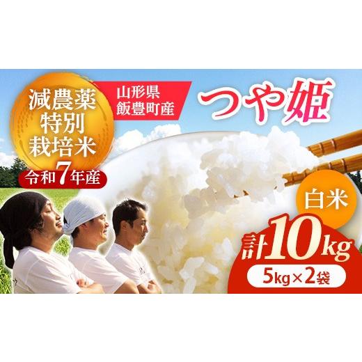 ふるさと納税 米 つや姫 山形県 飯豊町 R7年産米 つや姫 白米 10kg(5kg×2) - 白米 米 ごはん 品種 銘柄 ブランド米 おすすめ 送料無料 山形県 飯豊町