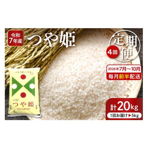 ふるさと納税 米 つや姫 山形県 東根市 2026年7月スタート 特別栽培米 つや姫 5kg×4回(毎月 前半発送) 定期便 山形県 東根市 深瀬商店提供 hi053-066 2026年…