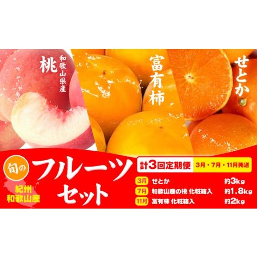 ふるさと納税 果物の詰合せ 和歌山県 日高川町 定期 紀州和歌山産 旬のフルーツセット(せとか 桃 富有柿) 約6.5kg 株式会社魚鶴商店[3月上旬-12月上旬頃出荷…