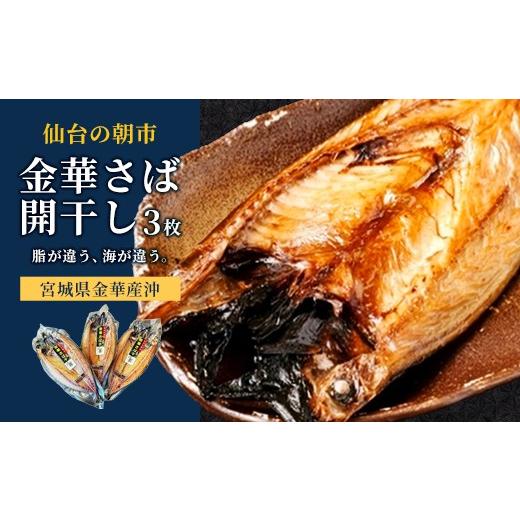 ふるさと納税 干物 サバ 宮城県 蔵王町 仙台の朝市 金華さば開干し 3枚