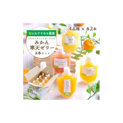 ふるさと納税 菓子 ゼリー 愛媛県 八幡浜市 愛媛の柑橘4品種を厳選 旬のおすすめ みかん寒天ゼリー8本セット C25-30 _ゼリー 寒天 デザート スイーツ セット …